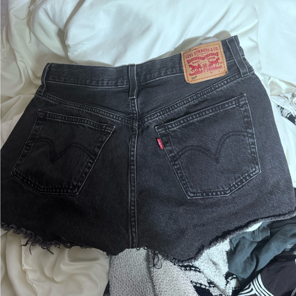 Levi’s 501 black denim shorts
